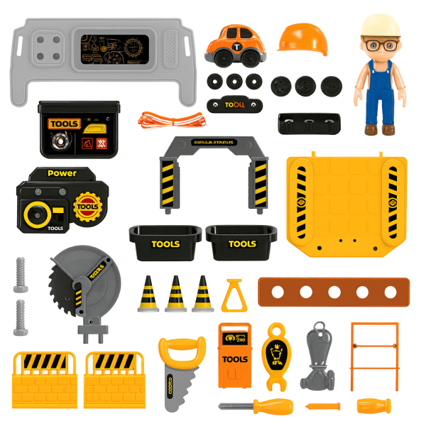 Maleta Ferramentas Infantil 2 em 1 – Oficina + Bancada